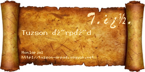 Tuzson Árpád névjegykártya